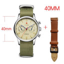 China Pilot Aviation Mechanical Chronograph Watch Vintage Men's Timepiece