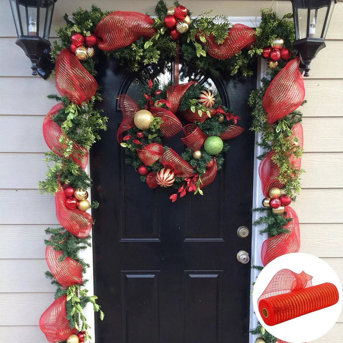 Christmas Mesh Tulle Roll For DIY Holiday Decor Crafts