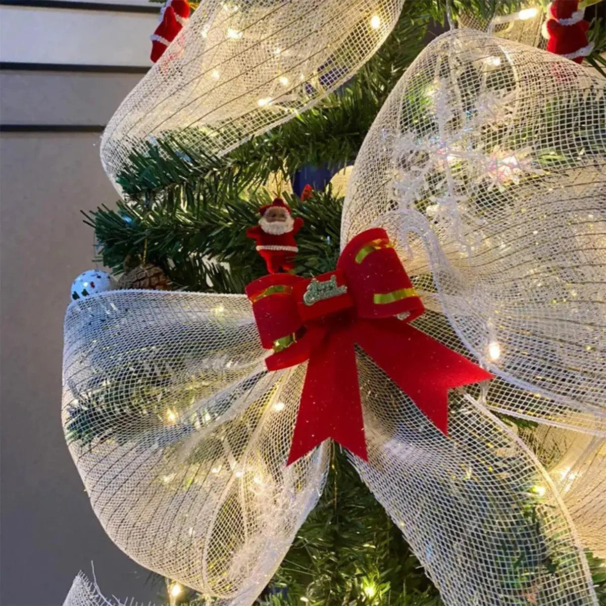 Christmas Mesh Tulle Roll For DIY Holiday Decor Crafts