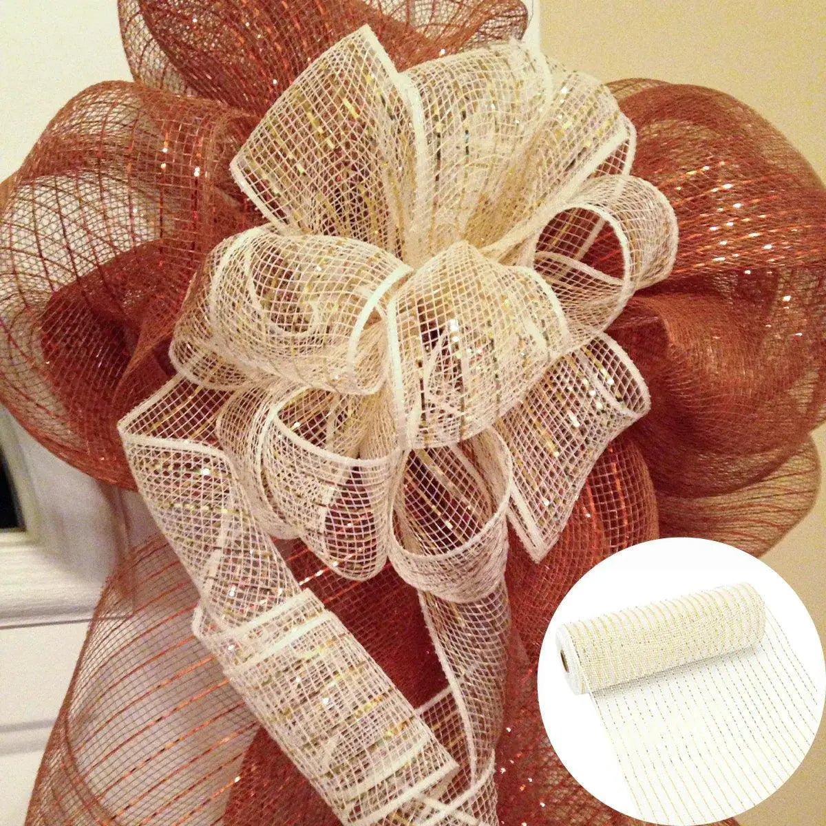 Christmas Mesh Tulle Roll For DIY Holiday Decor Crafts