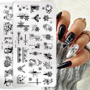 Christmas Snowflake Nail Art Stamping Plates Unique Designs