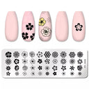 Christmas Snowflake Nail Art Stamping Plates Unique Designs