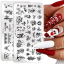Christmas Snowflake Nail Art Stamping Plates Unique Designs