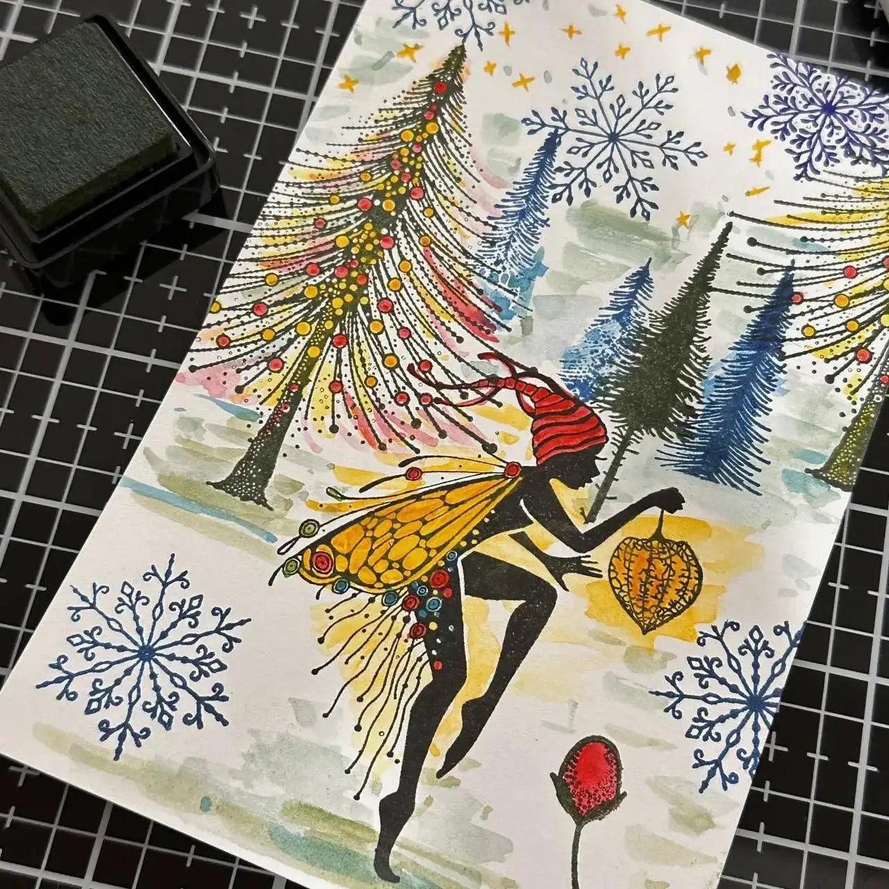 Christmas Tree And Snowflake Craft Stamps And Dies Set