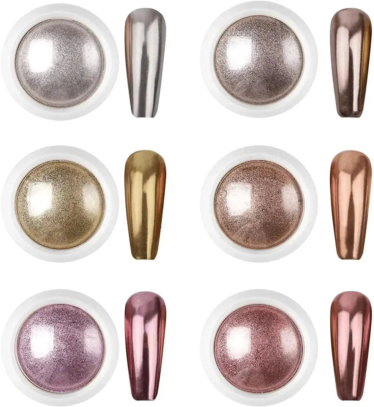 Chrome Glitter Powder Radiant Metallic Shine Nail Artistry