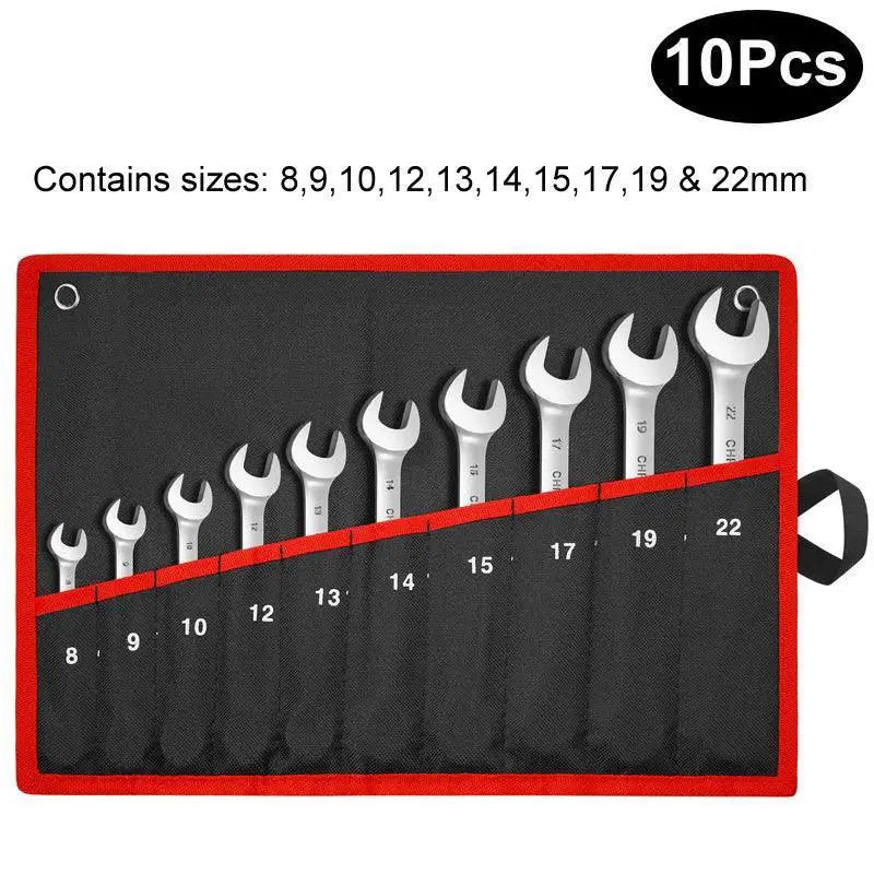 Chrome Vanadium Flex Head Ratchet Wrench Set Durable -  product image