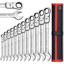 Chrome Vanadium Flex Head Ratchet Wrench Set Durable Efficient