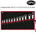 Chrome Vanadium Flex Head Ratchet Wrench Set Durable Efficient