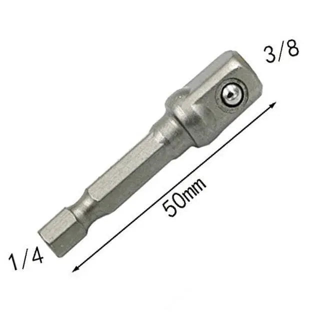 Chrome Vanadium Socket Adapter Set With Hex Shank Drill Bits