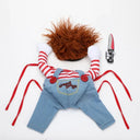 Chucky Doll Pet Costume Funny Cat Clothes for Cosplay Fun