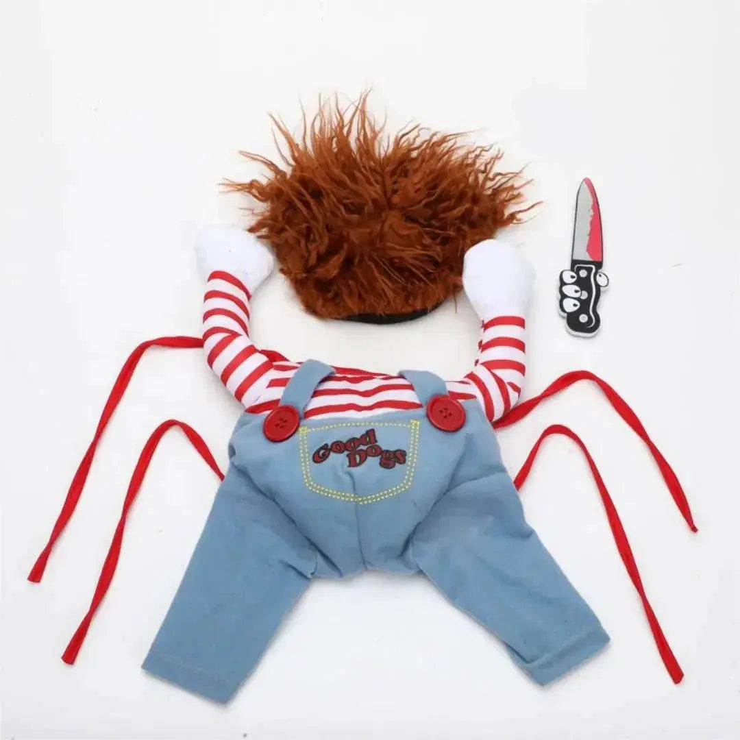 Chucky Doll Pet Costume Funny Cat Clothes For Cosplay Fun