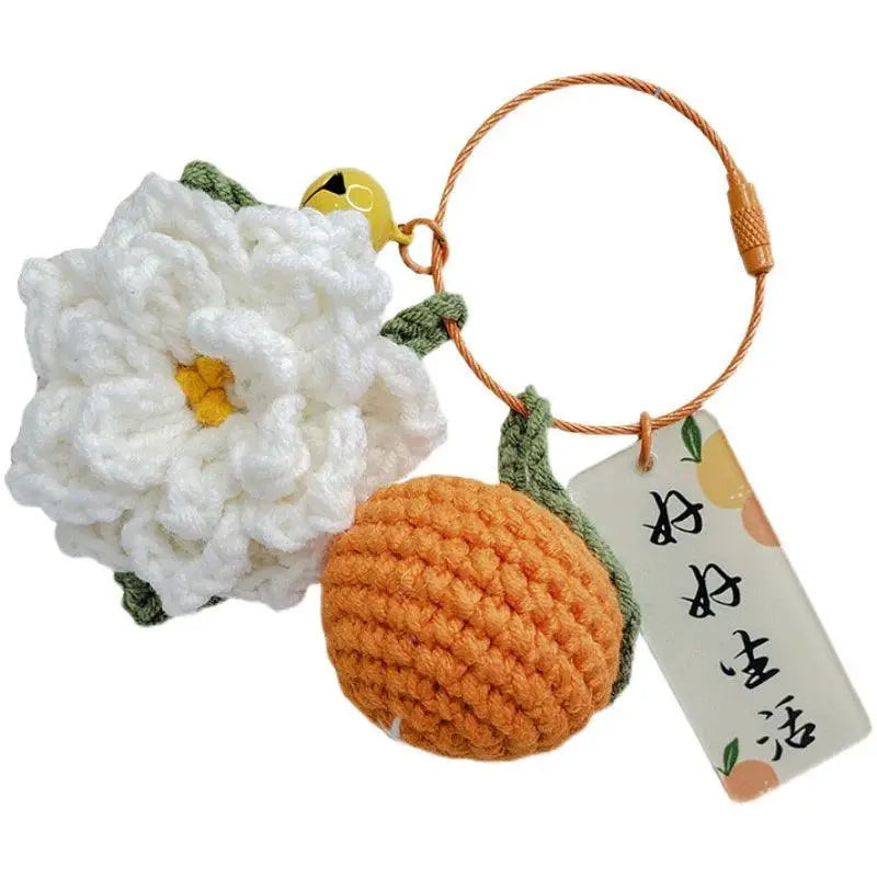Citrus Gardenia Crochet Keychain Kit Gift For Crafters