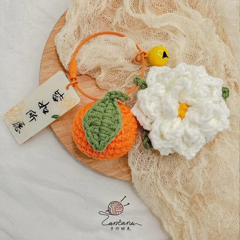 Citrus Gardenia Crochet Keychain Kit Gift For Crafters
