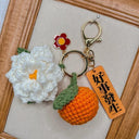 Citrus Gardenia Keychain Crochet Material Package DIY Gift