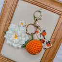Citrus Gardenia Keychain Crochet Material Package DIY Gift