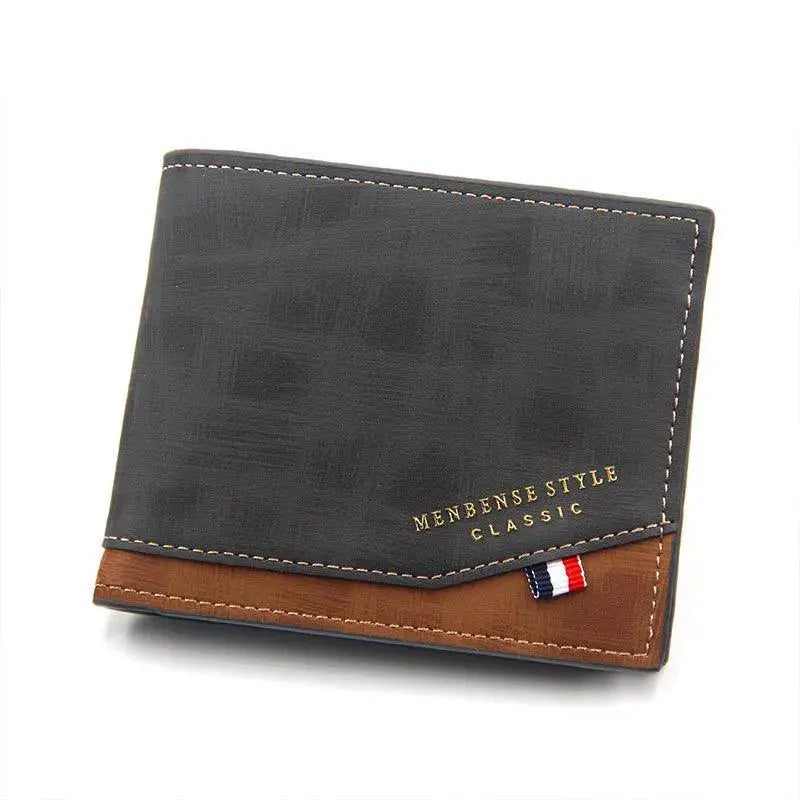 Classic Leather Mini Wallet Compact Coin Holder Slim