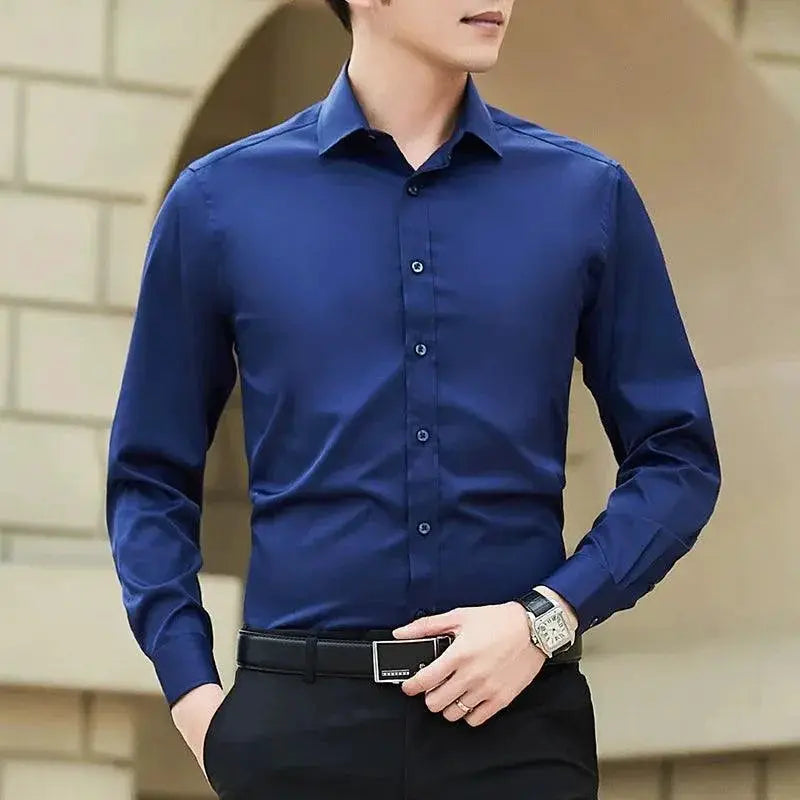 Classic White Slim Fit Business Shirt for Timeless Style
