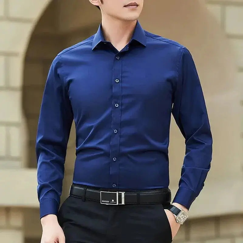 Classic White Slim Fit Business Shirt for Timeless Style