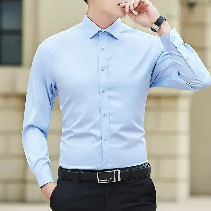 Classic White Slim Fit Business Shirt for Timeless Style
