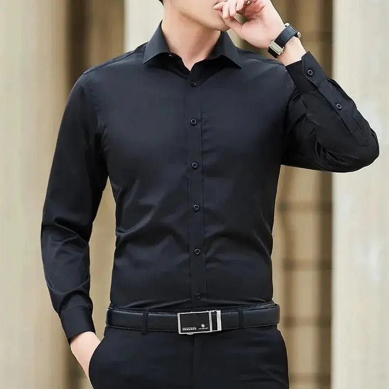 Classic White Slim Fit Business Shirt for Timeless Style