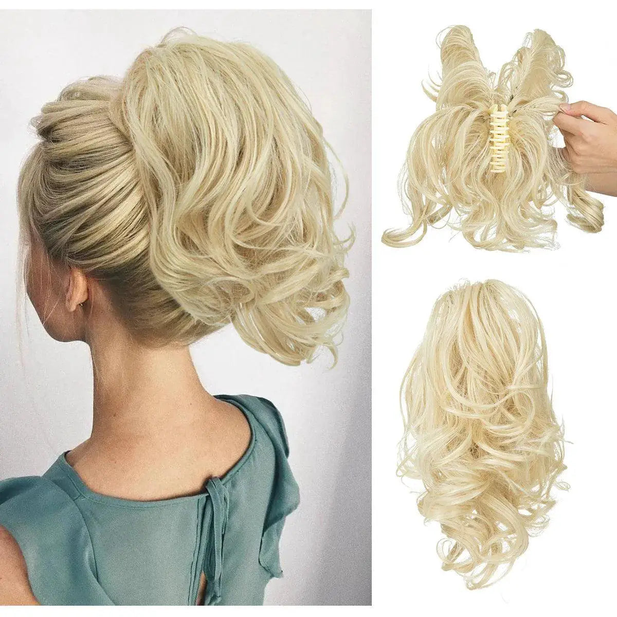 Claw Clip Ponytail Volume for Women — Cold Blonde