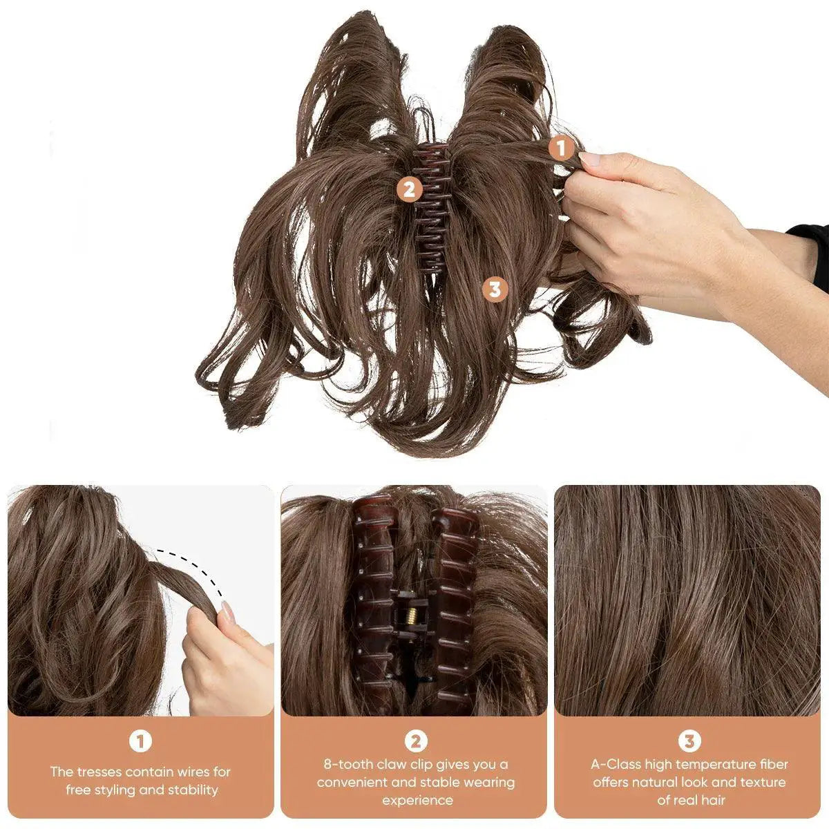 Claw Clip Ponytail Extensions Instant Volume Style Sarla