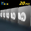 Clear Adhesive Hooks No Trace Wall Storage Strong Hold