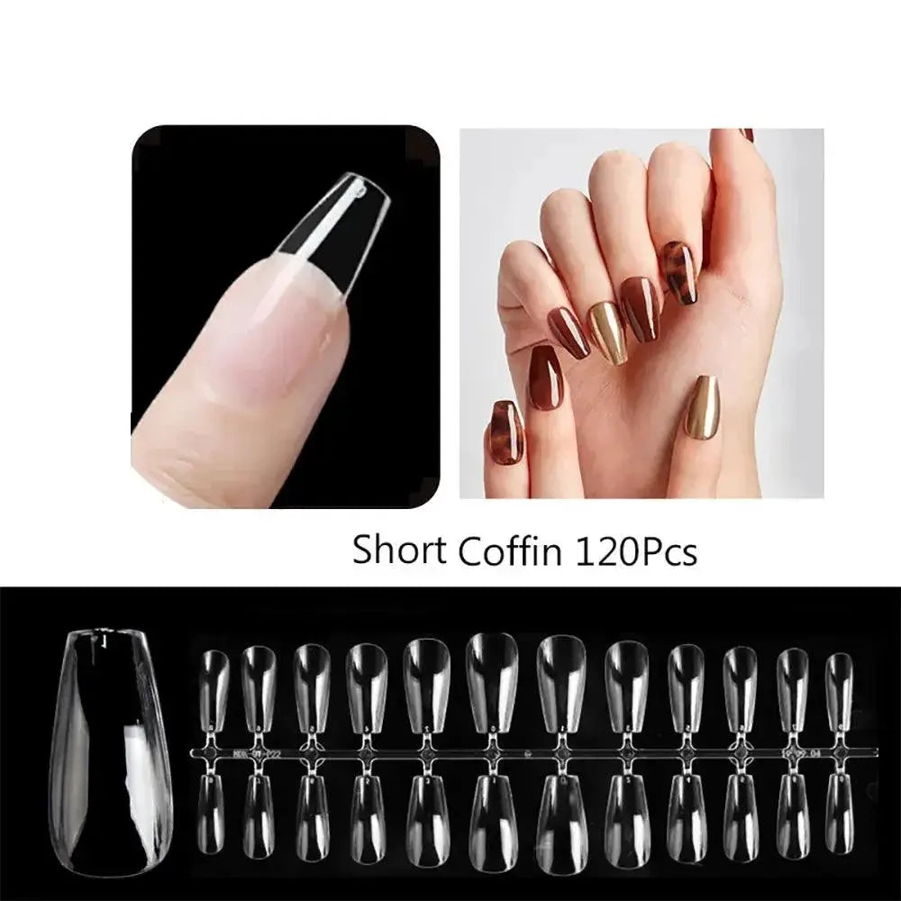 Clear Ballerina Press On Nails Professional Grade Elegance