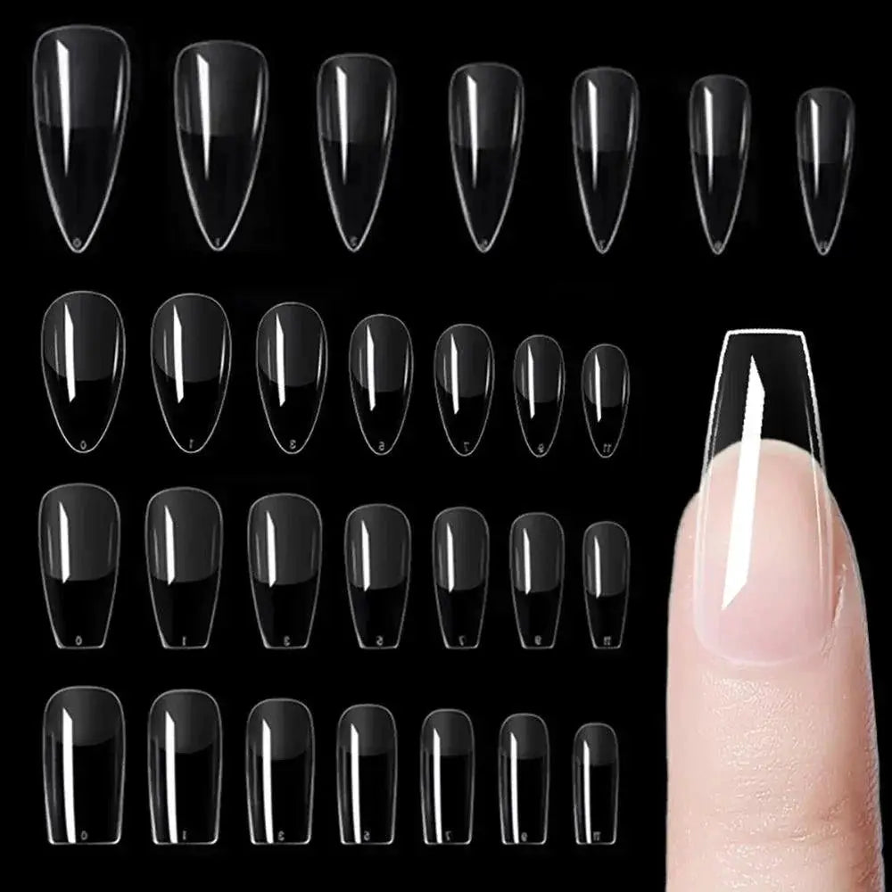 Clear Ballerina Press On Nails Professional Grade Elegance