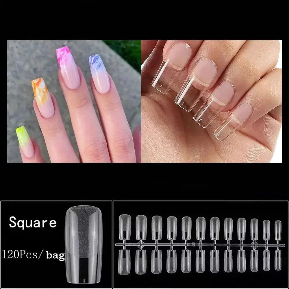 Clear Ballerina Press On Nails Professional Grade Elegance