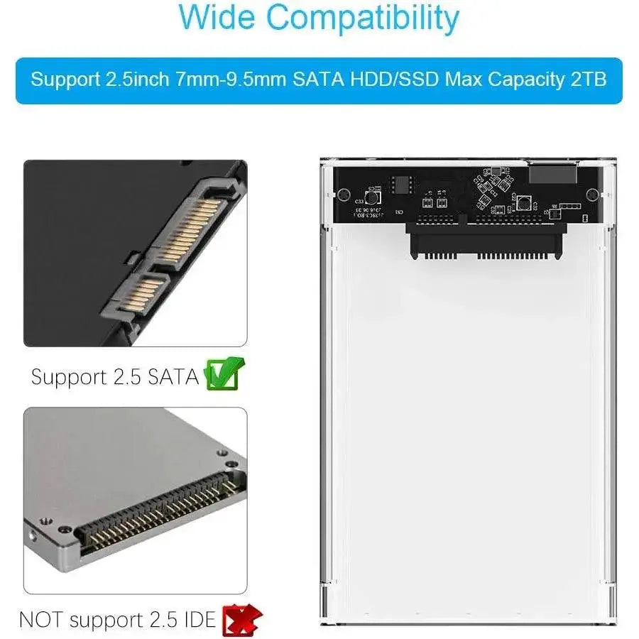 Clear External HDD Enclosure for Lightning Speed Transfers