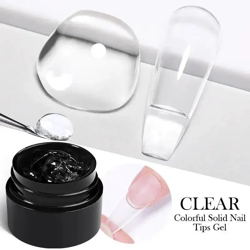 Clear Gel Nail Extension Kit With UV Lamp For Home Spa