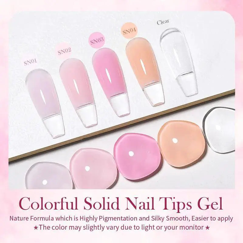 Clear Gel Nail Extension Kit With UV Lamp For Home Spa
