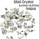 Clear Glass Rhinestones Set for Nail Art and Crafts Kit