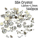 Clear Glass Rhinestones Set for Nail Art and Crafts Kit