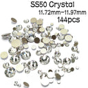 Clear Glass Rhinestones Set for Nail Art and Crafts Kit