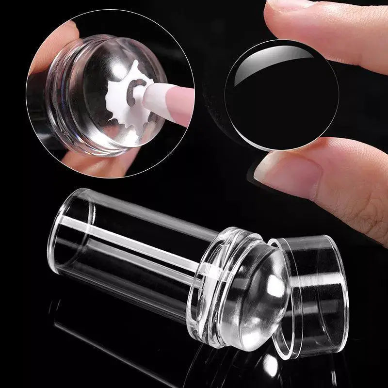 Clear Jelly Nail Art Stamper And Scraper Set Upgrade Designs