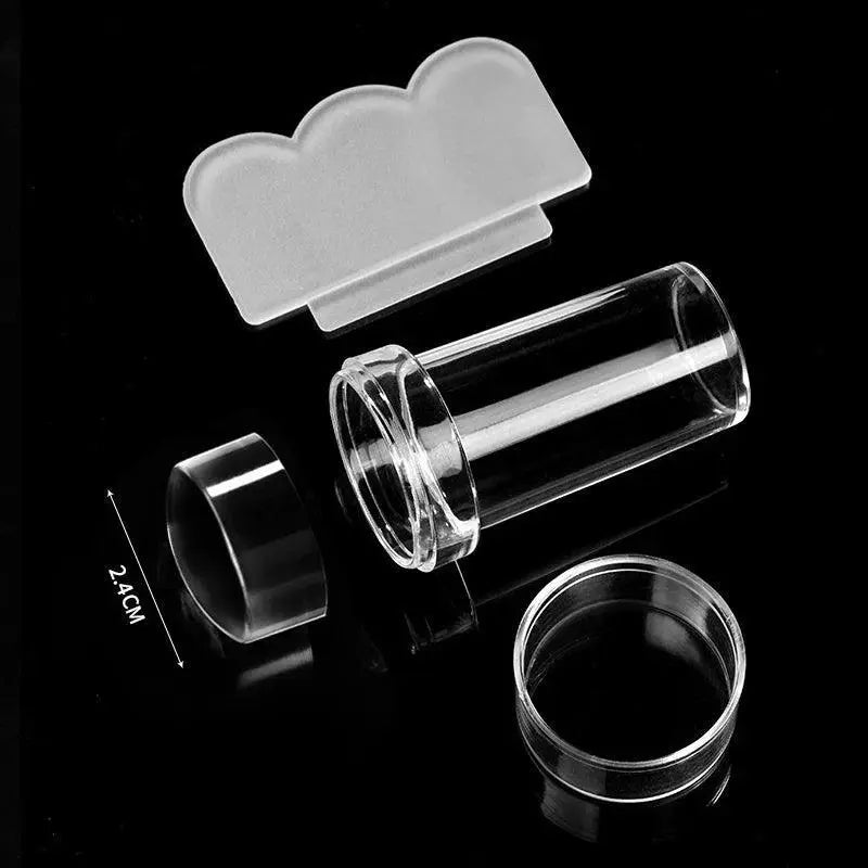 Clear Jelly Nail Art Stamper And Scraper Set Upgrade Designs
