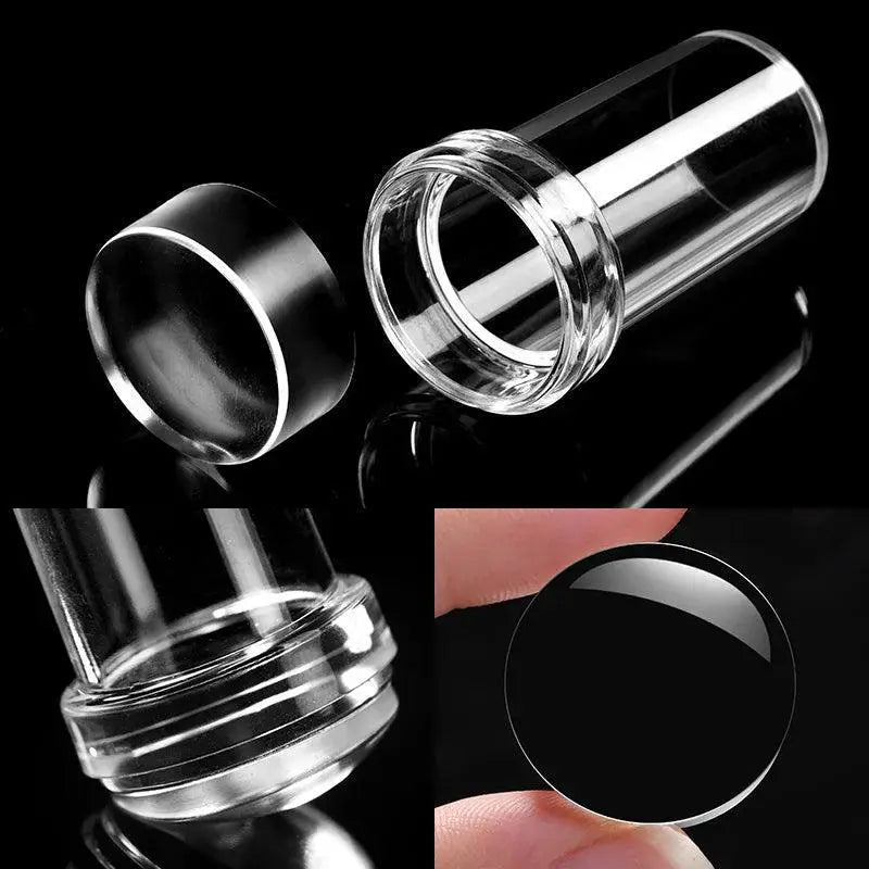 Clear Jelly Nail Art Stamper And Scraper Set Upgrade Designs