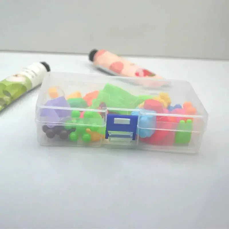 Clear Plastic Storage Boxes Set Organize Small Items