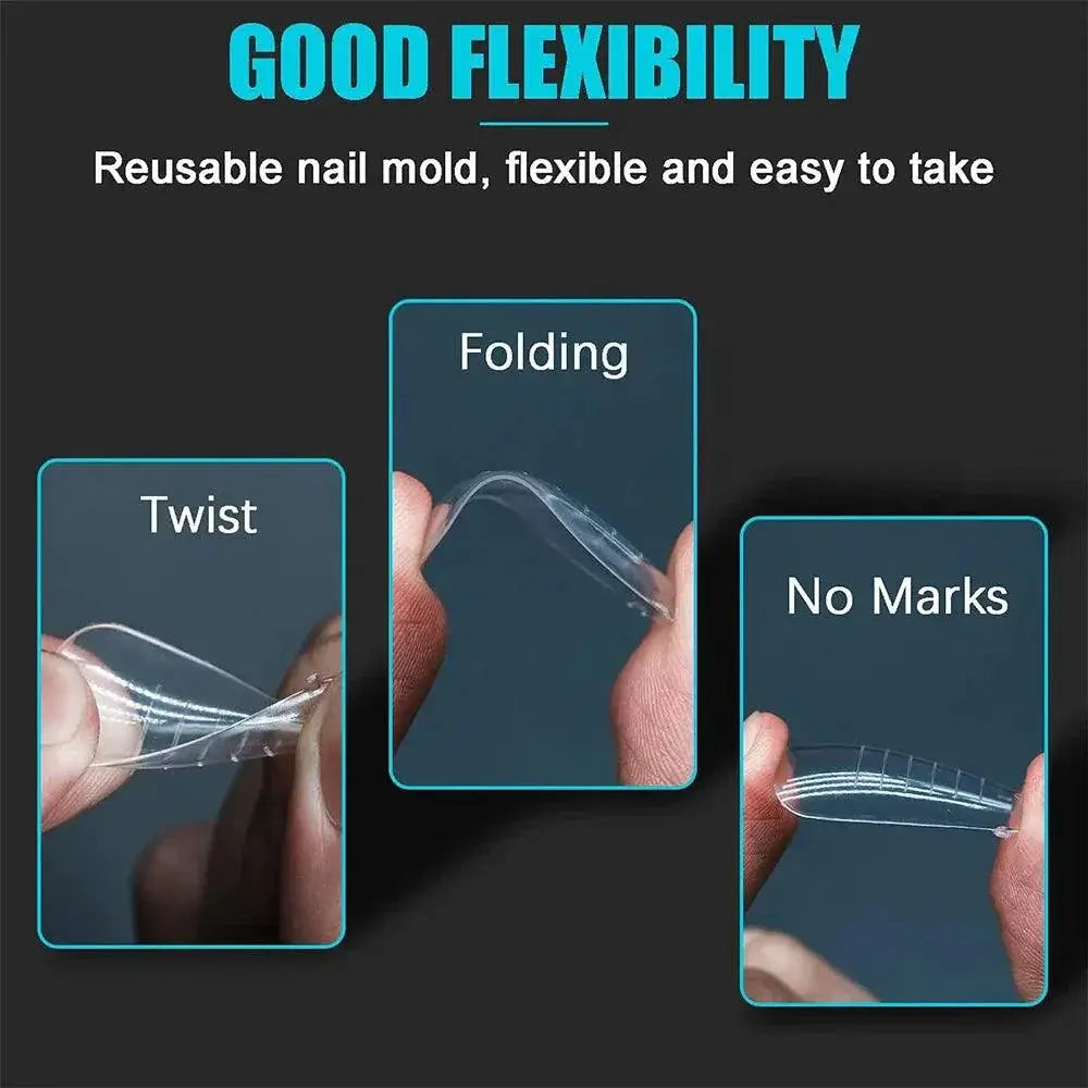 Clear Poly Gel Ballerina Nail Tips Easy Application