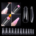 Clear Poly Gel Ballerina Nail Tips - Easy Application Quality