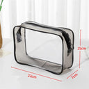 Clear PVC Cosmetic Bag Elegant Transparent Travel Makeup Organizer
