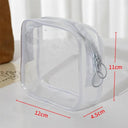 Clear PVC Cosmetic Bag Elegant Transparent Travel Makeup Organizer