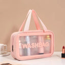 Clear PVC Cosmetic Bag Elegant Transparent Travel Makeup Organizer