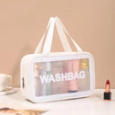 Clear PVC Cosmetic Bag Elegant Transparent Travel Makeup Organizer