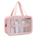 Clear PVC Cosmetic Bag Elegant Transparent Travel Makeup Organizer