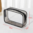 Clear PVC Cosmetic Bag Elegant Transparent Travel Makeup Organizer