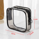 Clear PVC Cosmetic Bag Elegant Transparent Travel Makeup Organizer