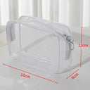 Clear PVC Cosmetic Bag Elegant Transparent Travel Makeup Organizer